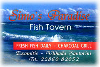 Taverna Simos Paradise Vlychada Santorini Grecia