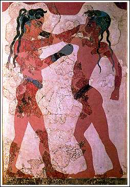 Affresco degli scavi di Akrotiri