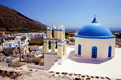 Vista di Perissa da Emborio, Santorini