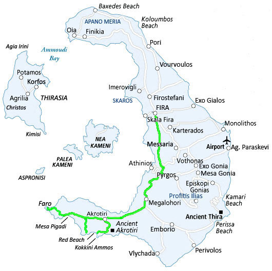Itinerario Firà-Akrotiri