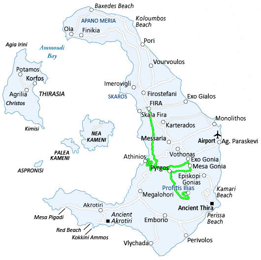 Itinerario Firà-Akrotiri