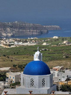 Veduta dal Duomo di Pyrgos, Santorini