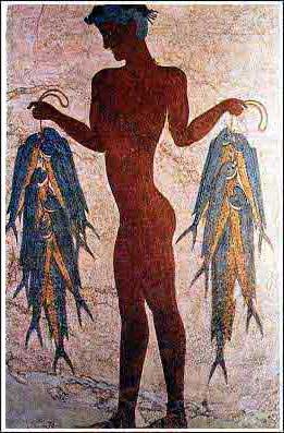 Affresco degli scavi di Akrotiri