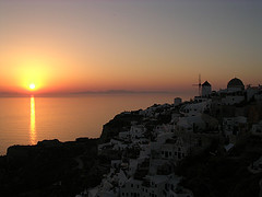 Il tramonto di Oia, Santorini