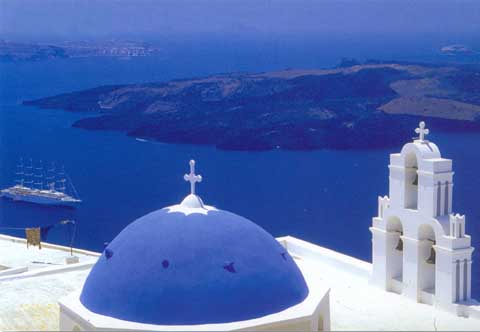 Vista del Vulcano da Imerovigli