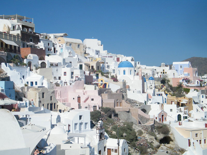 Panorama del centro di Santorini