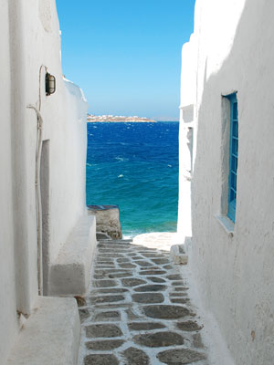 Vista mare in Mykonos town